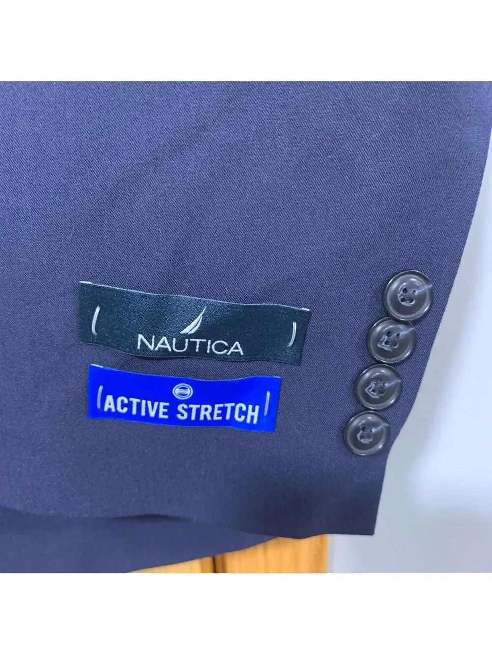 Nautica Modern Fit Bi-Stretch Navy Blue Suit Jacket - Size 38S